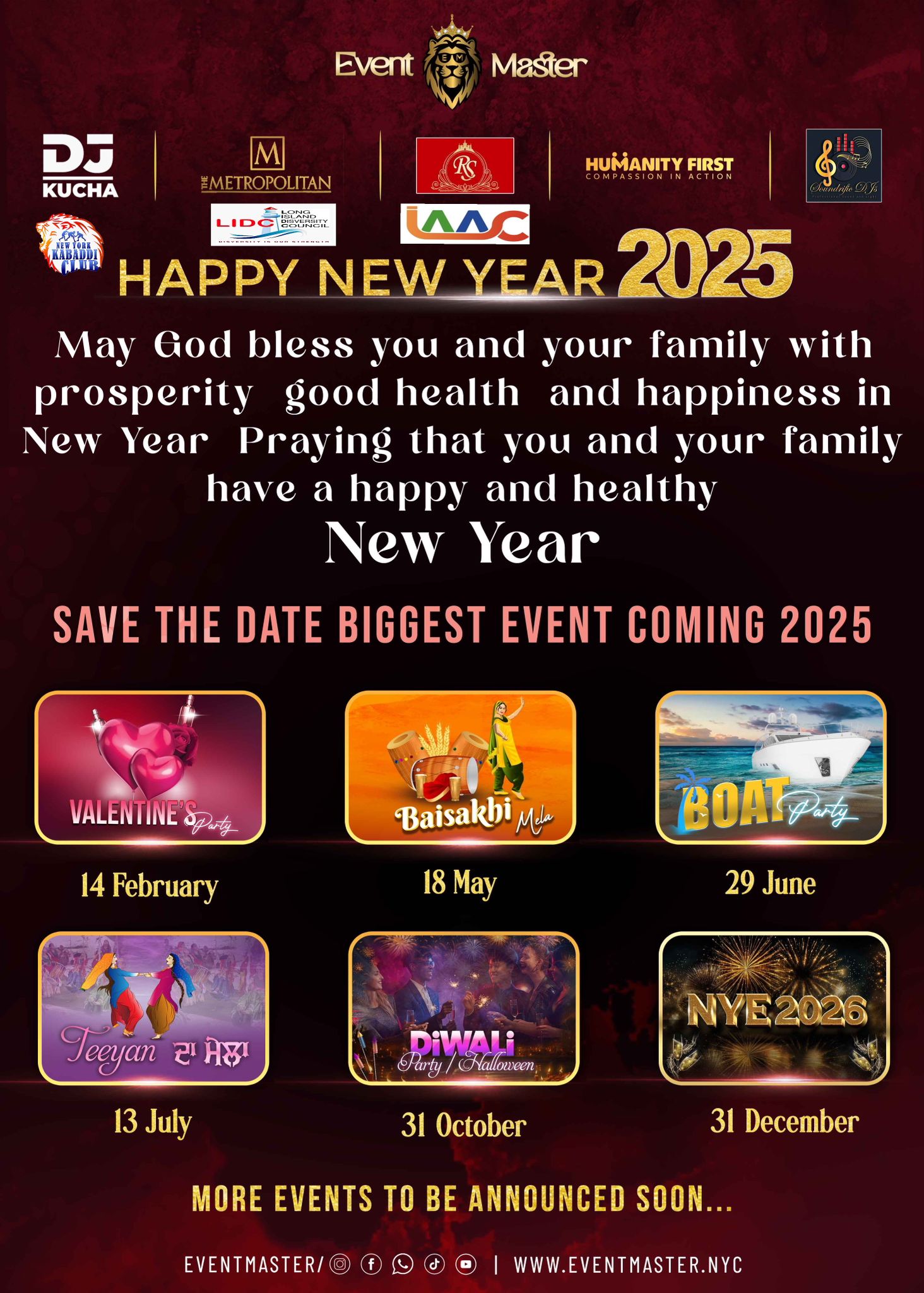 UPCOMING  EVENTS  2025